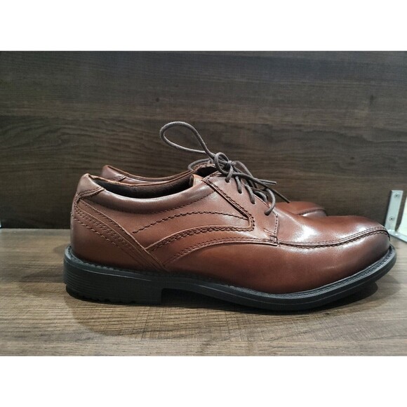 Rockport Men\'s Style Leader 2 Bike Toe Oxford Truffle Tan 8.5 New